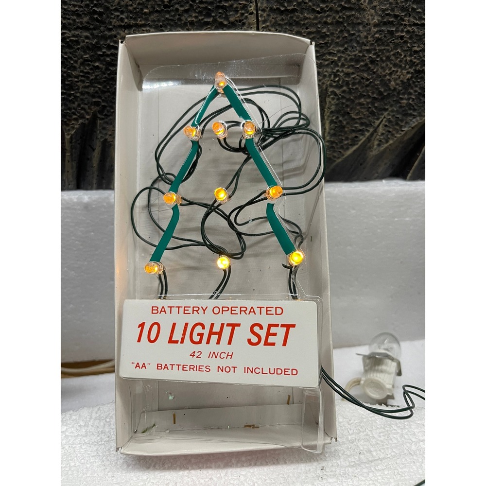 Department 56 Brite Lites Battery Operated 10 Light String Lights Lot of 4